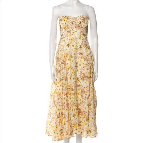 ASTR Summer Floral Strapless Midi Dress - Picture 4 of 6